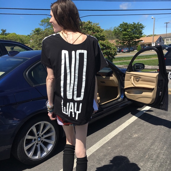 Lazy Oaf No Way Yes Way reversible shirt OSfm - Picture 2 of 4